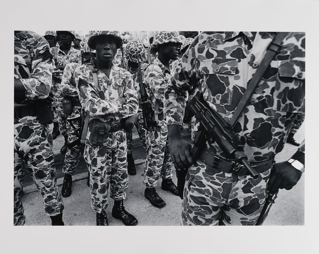 Port-au -Prince, "The Leopards"-US trained elite troops, Haiti, 1986